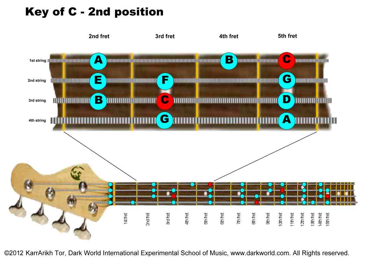 Key of C Major Bass Positions: 2nd Position